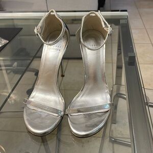 Stuart Weitzman silver heels size USA 6